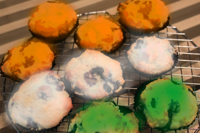 Tiranga blueberry muffins