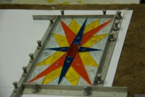 Stained glass art at Sara's